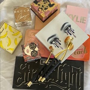 Makeup Palette and Brush Set Collection 12 piece lot